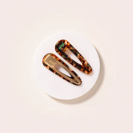 Barrette clip ambre