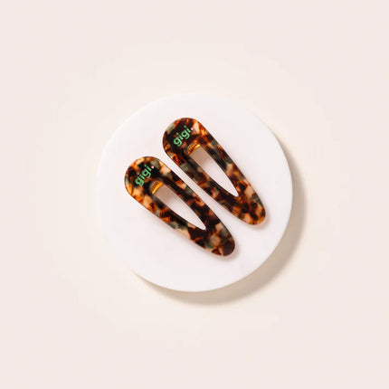 Barrette clip ambre