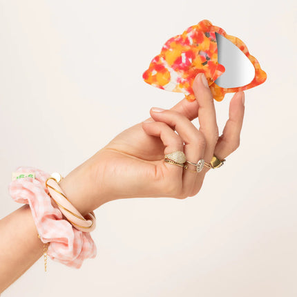 Miroir coquillage Abricot