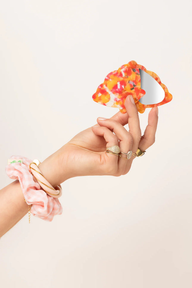 Miroir coquillage Abricot