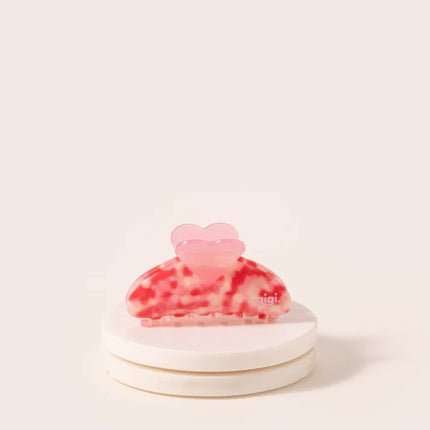 La pince coeur Blush (rouge et rose)