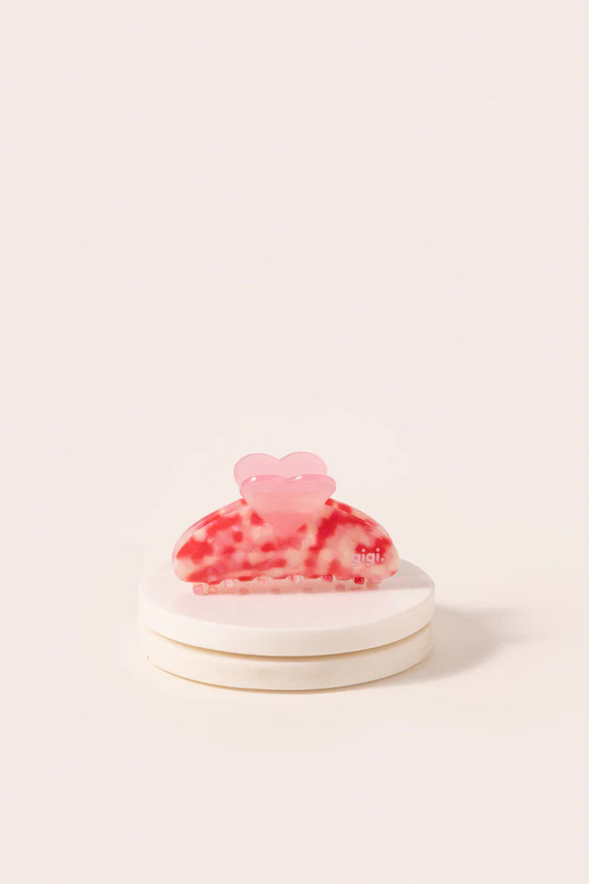 La pince coeur Blush (rouge et rose)