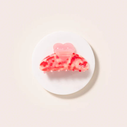 La pince coeur Blush (rouge et rose)