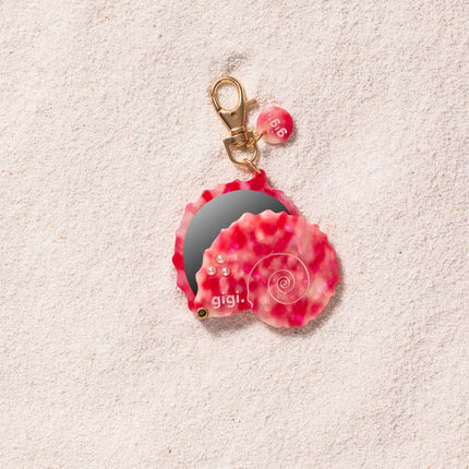 Porte clef miroir coquillage baisers