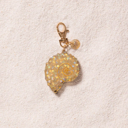 Porte clef miroir coquillage halo
