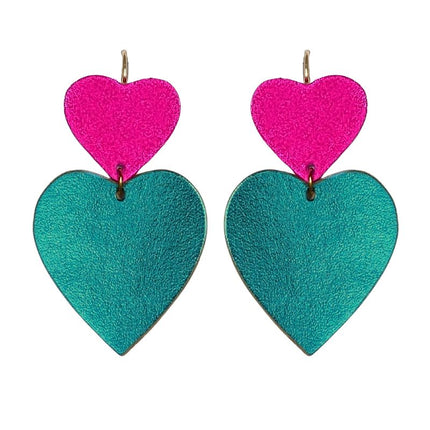 NEW Boucles d’oreilles Grand amour Fuchsia Paon