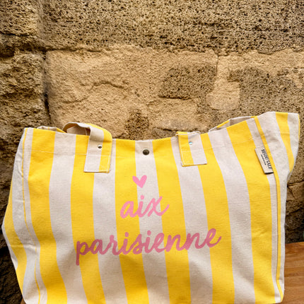 Grand cabas Aix parisienne rayé