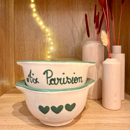 NEW Bol en poterie Aix parisien (vert)
