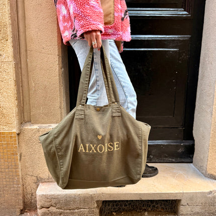 NEW Grand cabas Aixoise Vert bouteille