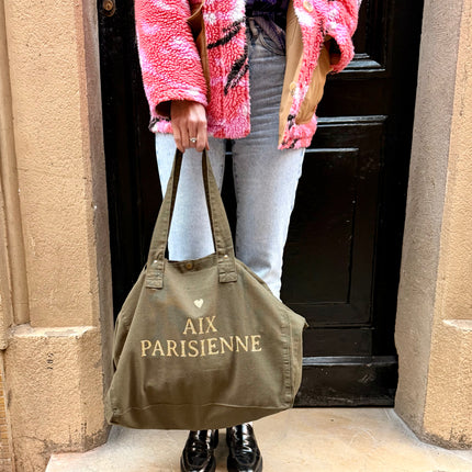NEW Grand cabas Aix parisienne Vert bouteille