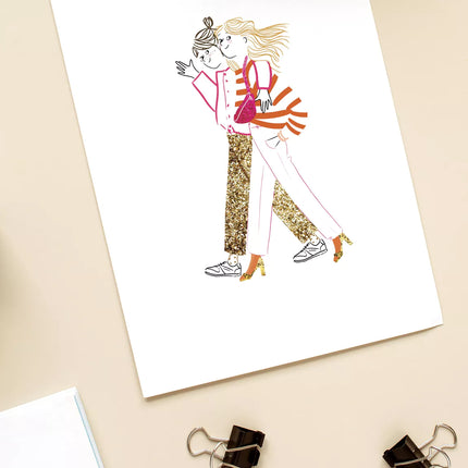 Carte postale Hey the two girls