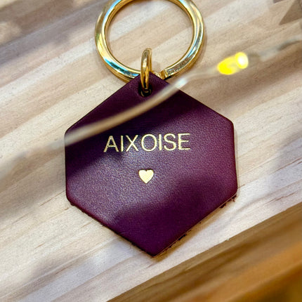 Porte-clés en cuir Aixoise