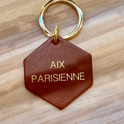 Porte-clés en cuir Aix parisienne