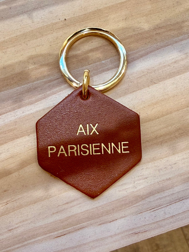 Porte-clés en cuir Aix parisienne