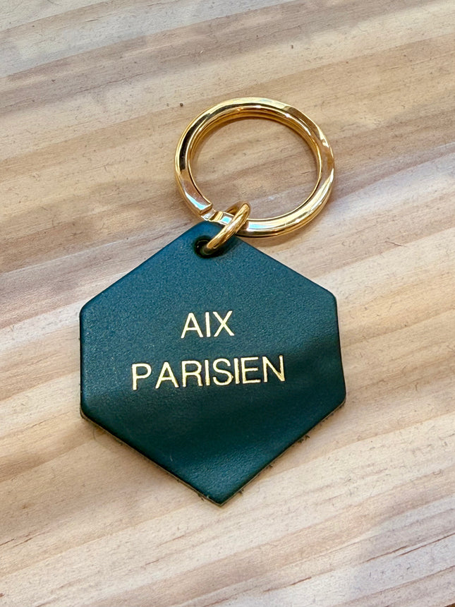 Porte-clés en cuir Aix parisien