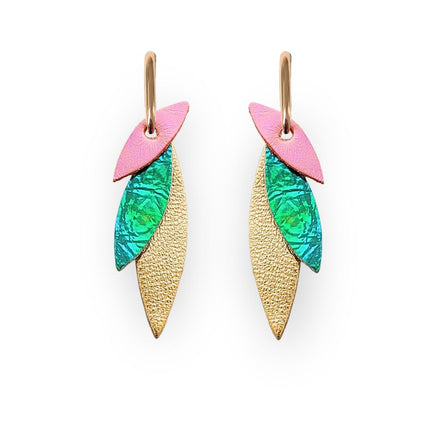 Boucles d’oreilles créoles Josefa Rose turquoise (exclu boutique)