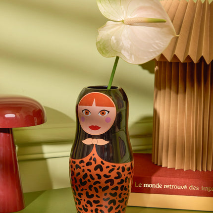 Vase Dolls Léopard