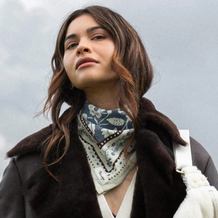 NEW Foulard Indiennes Bleu orage