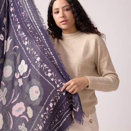 NEW Foulard Balkan Bleu orage