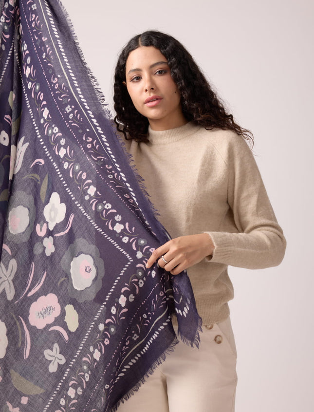 NEW Foulard Balkan Bleu orage