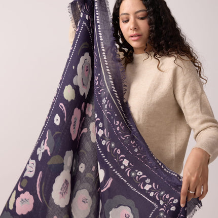 NEW Foulard Balkan Bleu orage