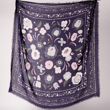 NEW Foulard Balkan Bleu orage