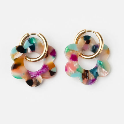 Boucles d'oreilles Maxi fleurette Confettis