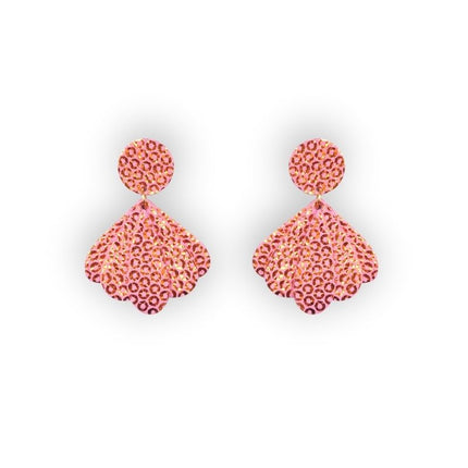 NEW Boucles d’oreilles Mini Jackie Pêche sequin EXCLU BOUTIQUE