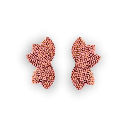 NEW Boucles d’oreilles Odette Pêche sequin EXCLU BOUTIQUE