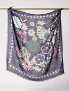 NEW Foulard Winter Bloom Bleu orage