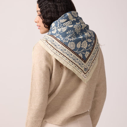 NEW Foulard Indiennes Bleu orage