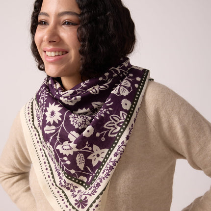 NEW Foulard Indiennes Violet