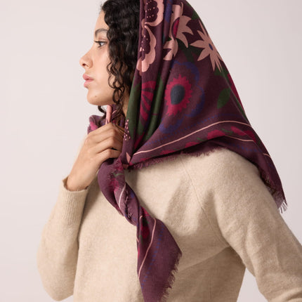 NEW Foulard Winter Bloom Figue