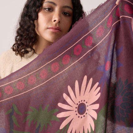 NEW Foulard Winter Bloom Figue