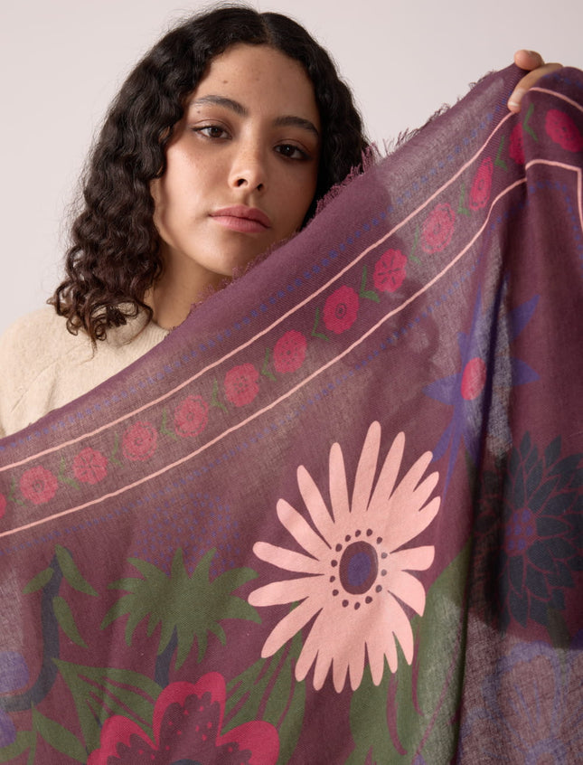 NEW Foulard Winter Bloom Figue