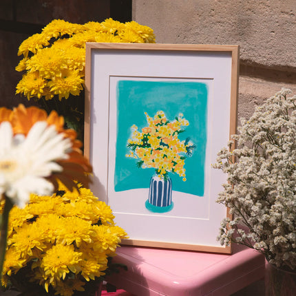 Coffret peinture au numéro - Mimosa