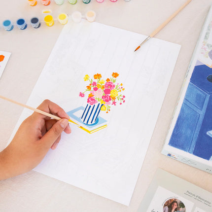 Coffret peinture au numéro - Des fleurs et des récits