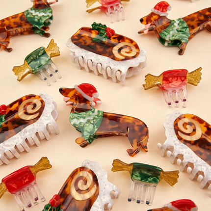 Pince à cheveux Teckel frileux Coucou Suzette