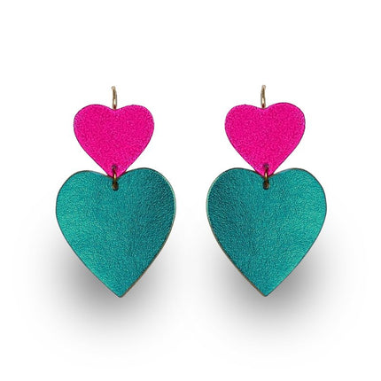 NEW Boucles d’oreilles Romy Fushia / paon