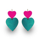 NEW Boucles d’oreilles Romy Fushia / paon