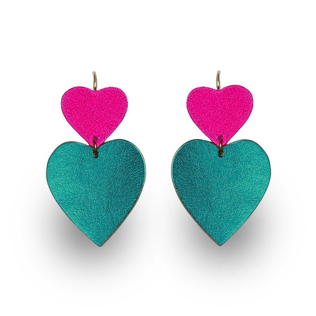 NEW Boucles d’oreilles Romy Fushia / paon