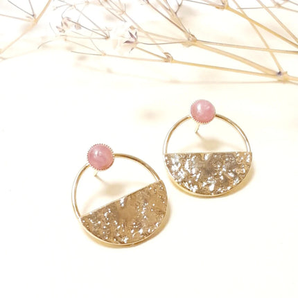 NEW Boucles d'oreilles Mini Comète Rhodochrosite