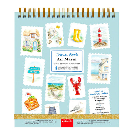 Travel book carnet d'aquarelle - Air marin