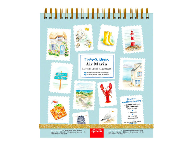 Travel book carnet d'aquarelle - Air marin