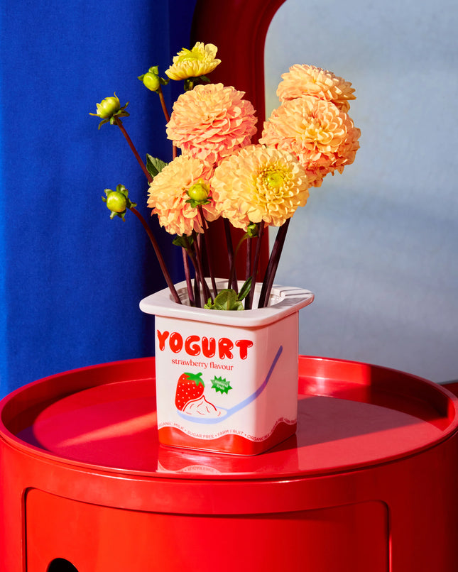 NEW Vase/Pot Strawberry Yogurt