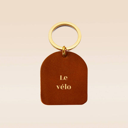 Porte-clés en cuir Le vélo
