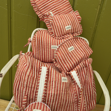 Trousse Make up Stripe Brown