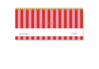 Planificateur de bureau non daté Rayures Rose Rouge