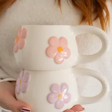Tasse en céramique Blomma Violet (300 ml)