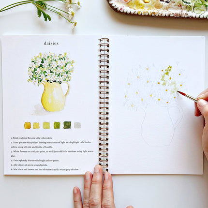 Cahier d'aquarelle Fleurs